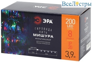 Гирлянда мишура 220V мультиколор ЭРА ENIN - WM Б0047972