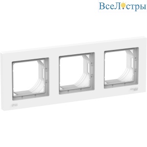 Рамка 3-ая Systeme Electric AtlasDesign Aqua Белый ATN440103