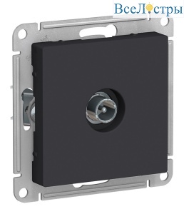 Розетка TV оконечная 1DB, механизм Systeme Electric AtlasDesign Карбон ATN001091