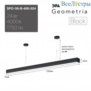 Подвесной светильник Эра Geometria SPO-116-B-40K-024 Б0058865