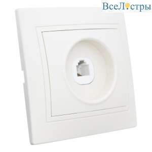 Розетка телефонная RJ11 скрытой установки IP20,слоновая кость "Дельта" General 477278