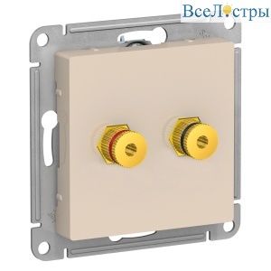 Аудиорозетка двухместная Systeme Electric AtlasDesign Беж ATN000287