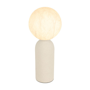 Настольная лампа Arlight SP-SILKA-TAB-R150-6W Warm2700 (WH, 330 deg, 230V, TOUCH-DIM) (IP20, Натуральный шелк) 056890