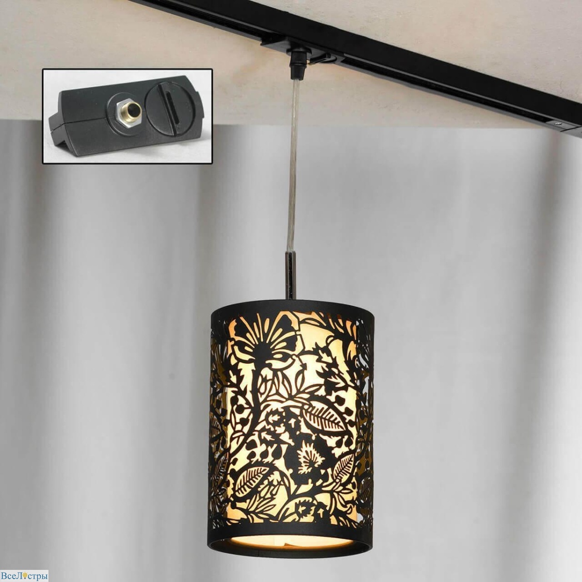 трековый светильник однофазный lussole vetere track lights lsf-2376-01-tab