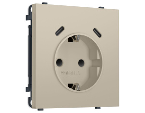 Комплект механизма электрической розетки SIGMA Кашемир 2USB С+C 20W Ambrella Volt MS350510 (SP3505, PR165)