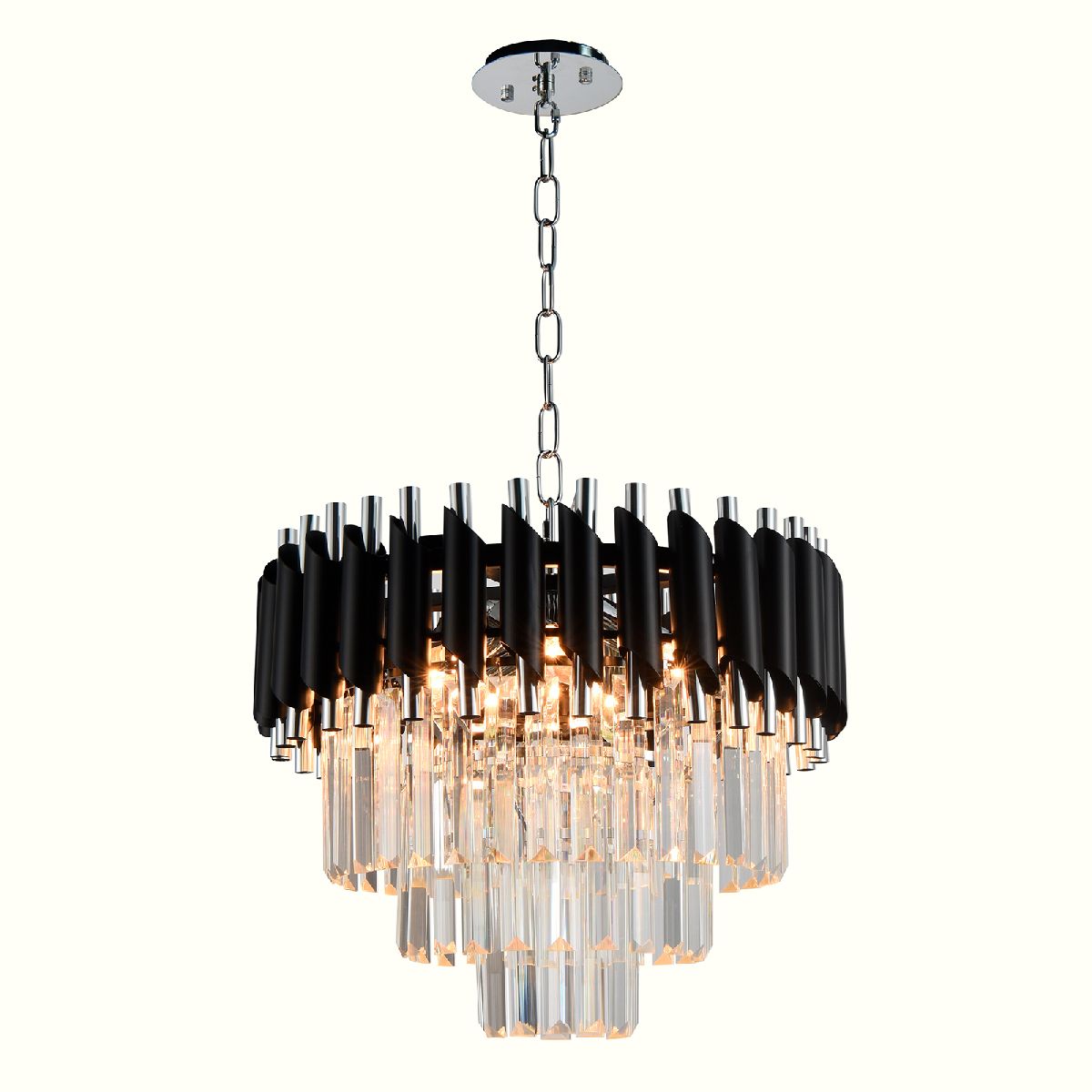 подвесная люстра natali kovaltseva darian 76017/5c chrome black