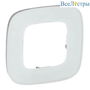 Рамка 1-постовая Legrand Valena Allure Белое стекло 755541