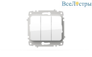 Выключатель трехклавишный ELBI Jazz 607-010200-254