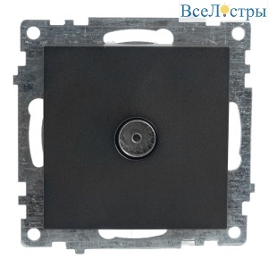 Розетка телевизионная TV Stekker Катрин графит GLS00-7108-06 49419
