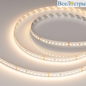 Светодиодная лента Arlight 7,7W/m 144LED/m 2835SMD теплый белый 5M RT-A144-10mm 24V Warm3000 038782