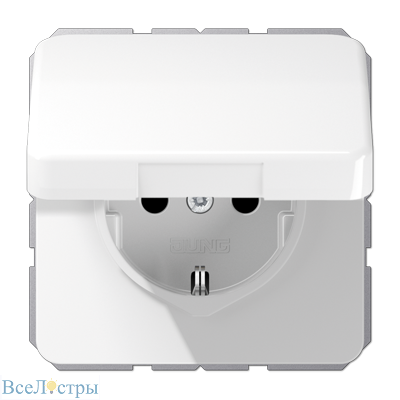 розетка штепсельная schuko jung cd1520bfklww