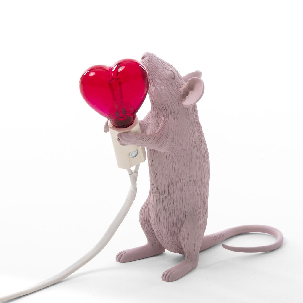 настольная лампа mouse lamp love edition usb seletti