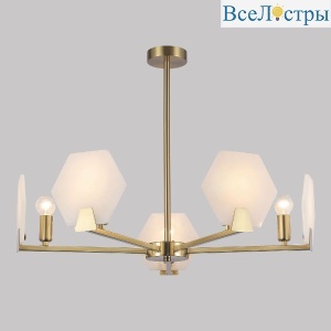 Люстра на штанге Eurosvet Marble 60158/5 латунь Smart a065049
