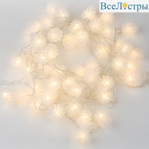 Светодиодная гирлянда Uniel Шишки (UL-00007192) теплый белый ULD-S0500-050/DTA Warm White IP20 Pine Cones
