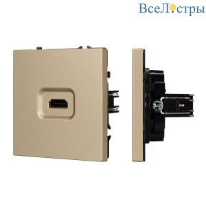 Механизм HDMI розетки Arlight SCT-NOBE-MHD1-SFPL-GD (Золотой песок) 061843