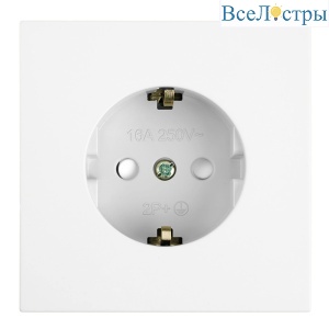 Розетка 1-местная с защитной шторкой с/з (механизм) Stekker Мия 250В 16А RST16-3110-01 белая магнолия 50440
