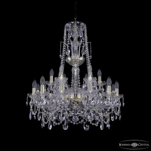 Подвесная люстра Bohemia Ivele Crystal 1411/12+6/240/XL-83 G