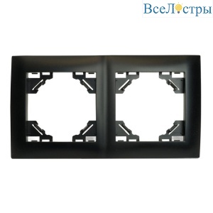 Рамка 2-постовая Stekker Эрна Элегант черный PFR00-9012-03 49662