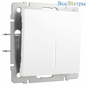 Выключатель одноклавишный  Werkel с подсветкой белый матовый W1110161 4690389184567