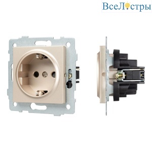 Механизм электрической розетки Arlight SCT-MEU1-PL-GD-V (250V, 16A) 049817