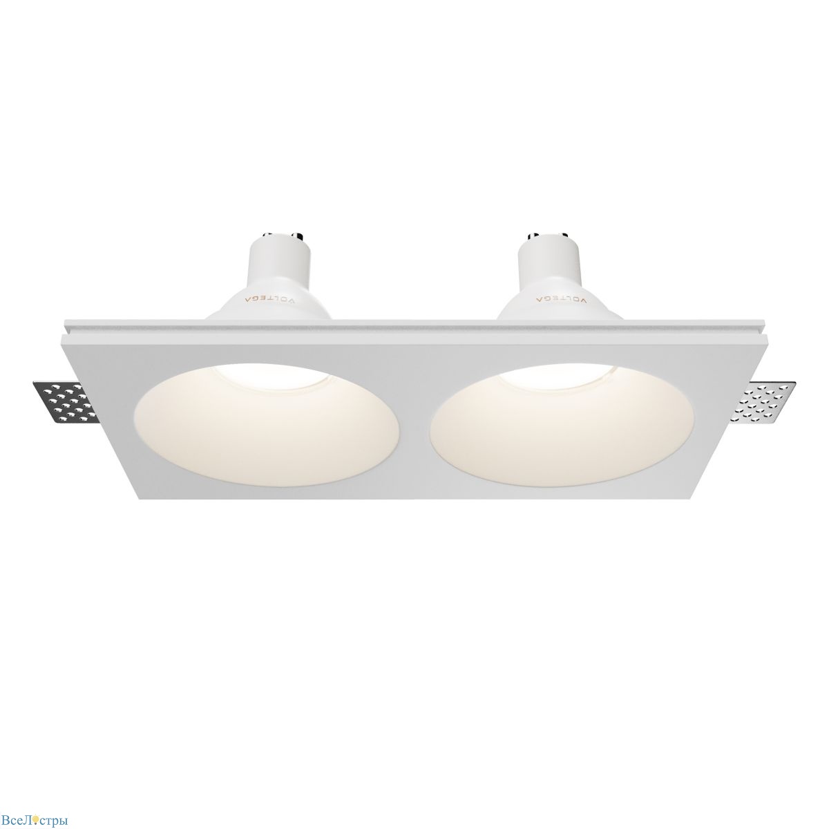 встраиваемый светильник maytoni technical gyps modern dl129-gu10-02-w