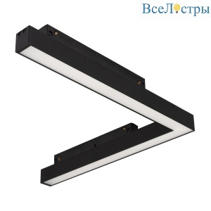 Трековый магнитный светильник Arlight MAG-ORIENT-FLAT-ANGLE-L295-18W Warm2700 (BK, 100 deg, 48V) (IP20 Металл) 060733