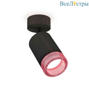 Комплект накладного светильника Ambrella light Techno Spot XM6313003 SBK/PI черный песок/розовый (A2210, C6313, N6152)