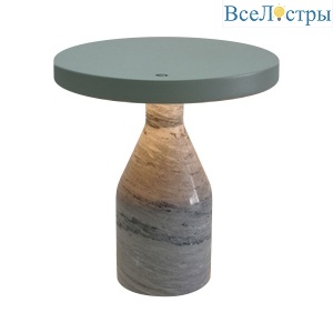 Настольная лампа Arlight SP-CROOD-TAB-R22.5x24-7W Warm3200-MIX (SG-GN, 140 deg, 230V) (IP20, Мрамор) 061769