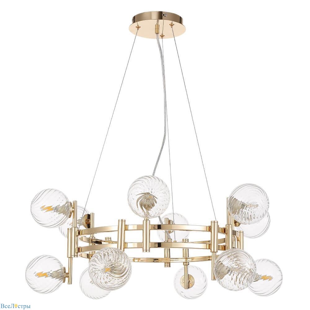 подвесная люстра crystal lux luxury sp12 gold