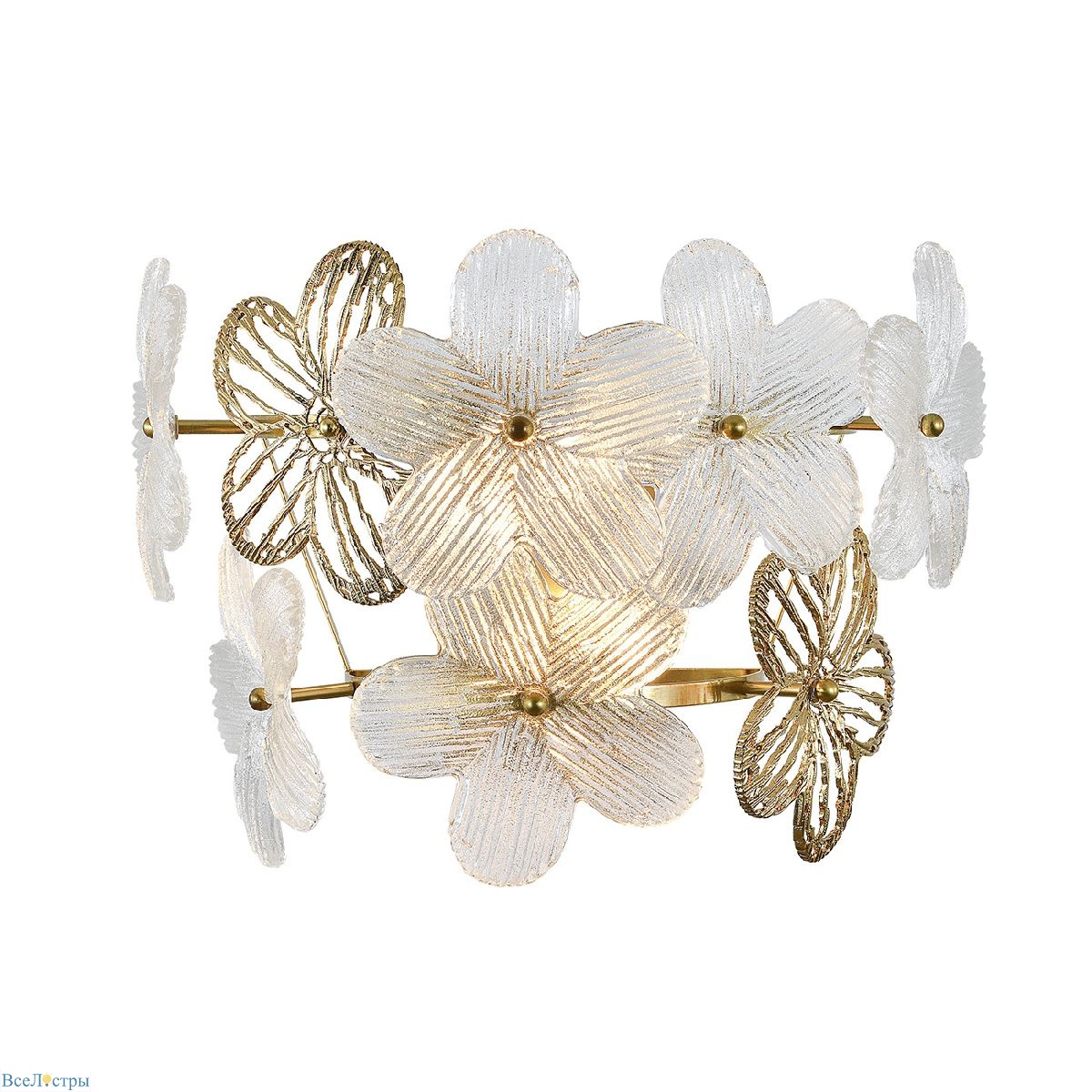 настенный светильник indigo fiori 12049/2w brass v000554