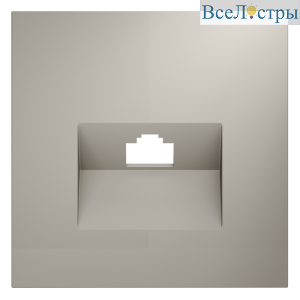 Накладка для розетки компьютерной RJ45 кат.6 Voltum S70 (кашемир) VLS001303