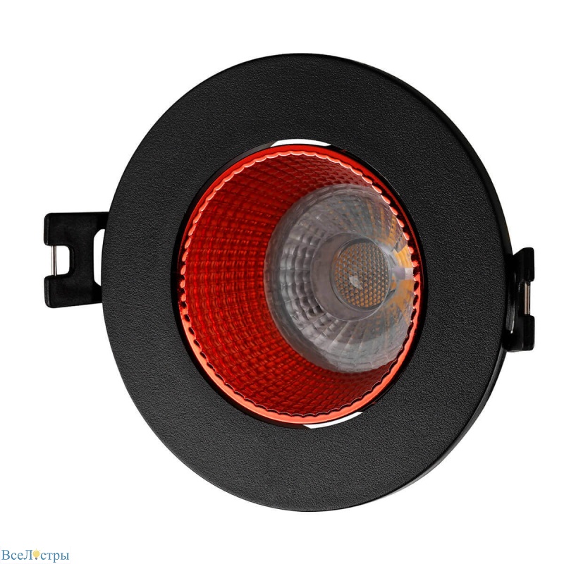 встраиваемый светильник denkirs dk3061-bk+rd