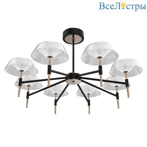 Люстра на штанге DeLight Collection MD21001018-8A black/gold
