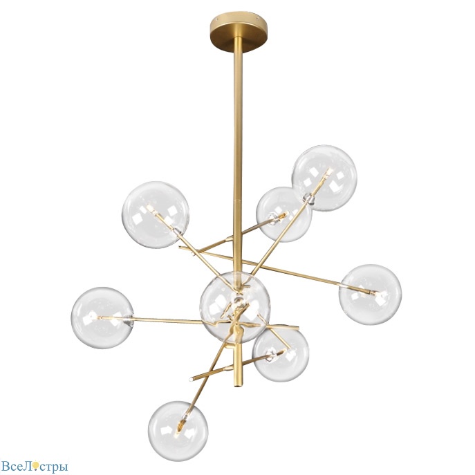 люстра на штанге delight collection globe mobile 9307p-8a gold