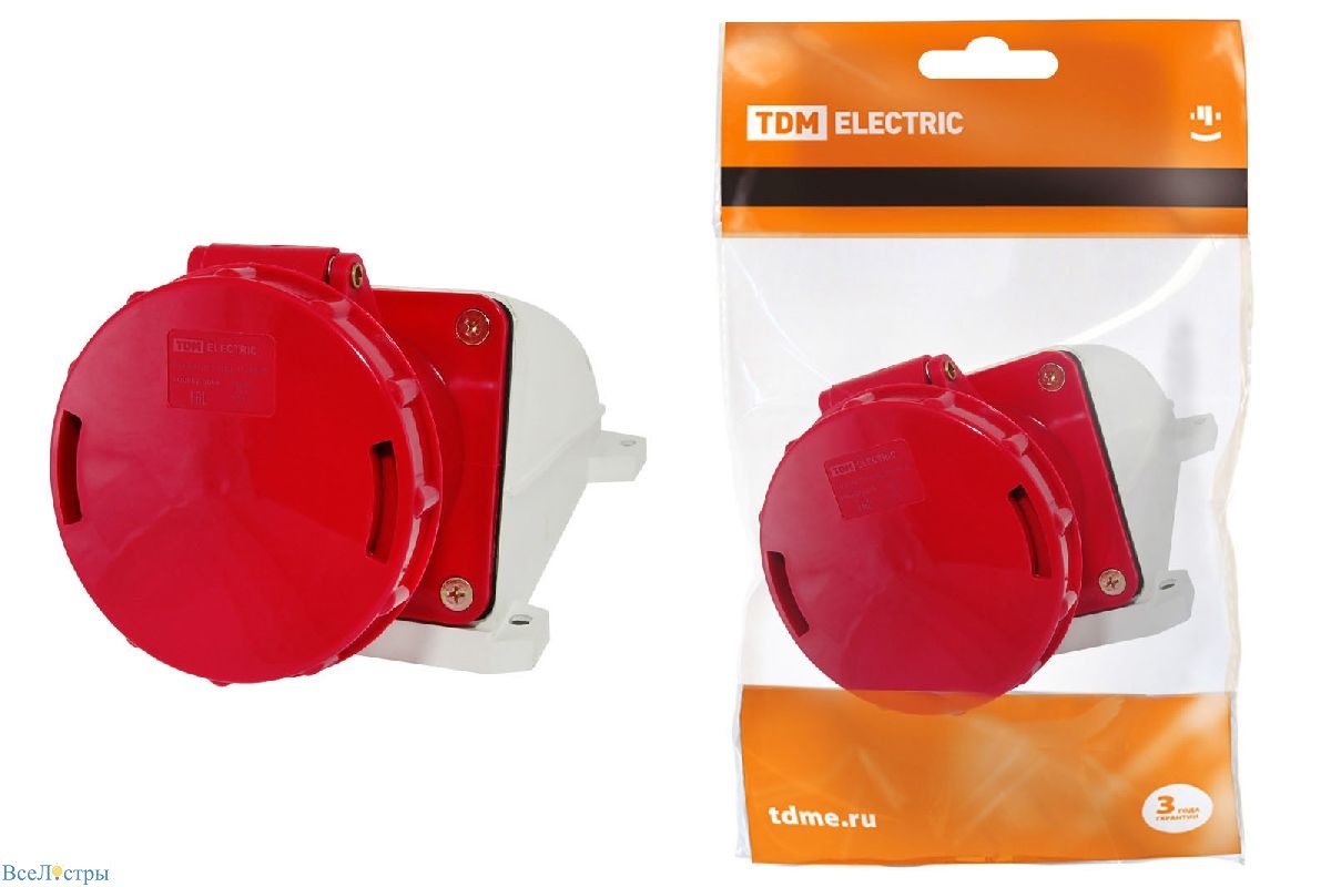 розетка стационарная tdm electric sq0602-0009