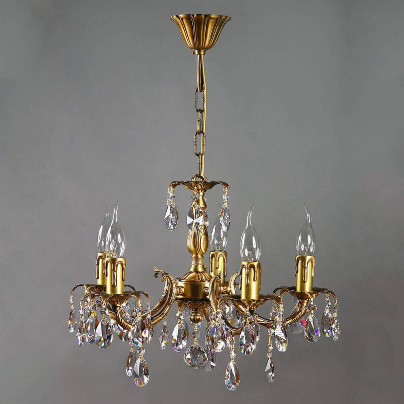 подвесная люстра ambiente benisa 2226/5 ab tear drop