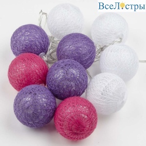 Светодиодная гирлянда Uniel Клубки (UL-00007341) белый ULD-S0200-010/STB/2AA White IP20 Tangles-1