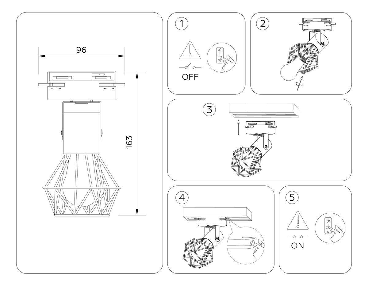 трековый светильник ambrella light track system gl5001