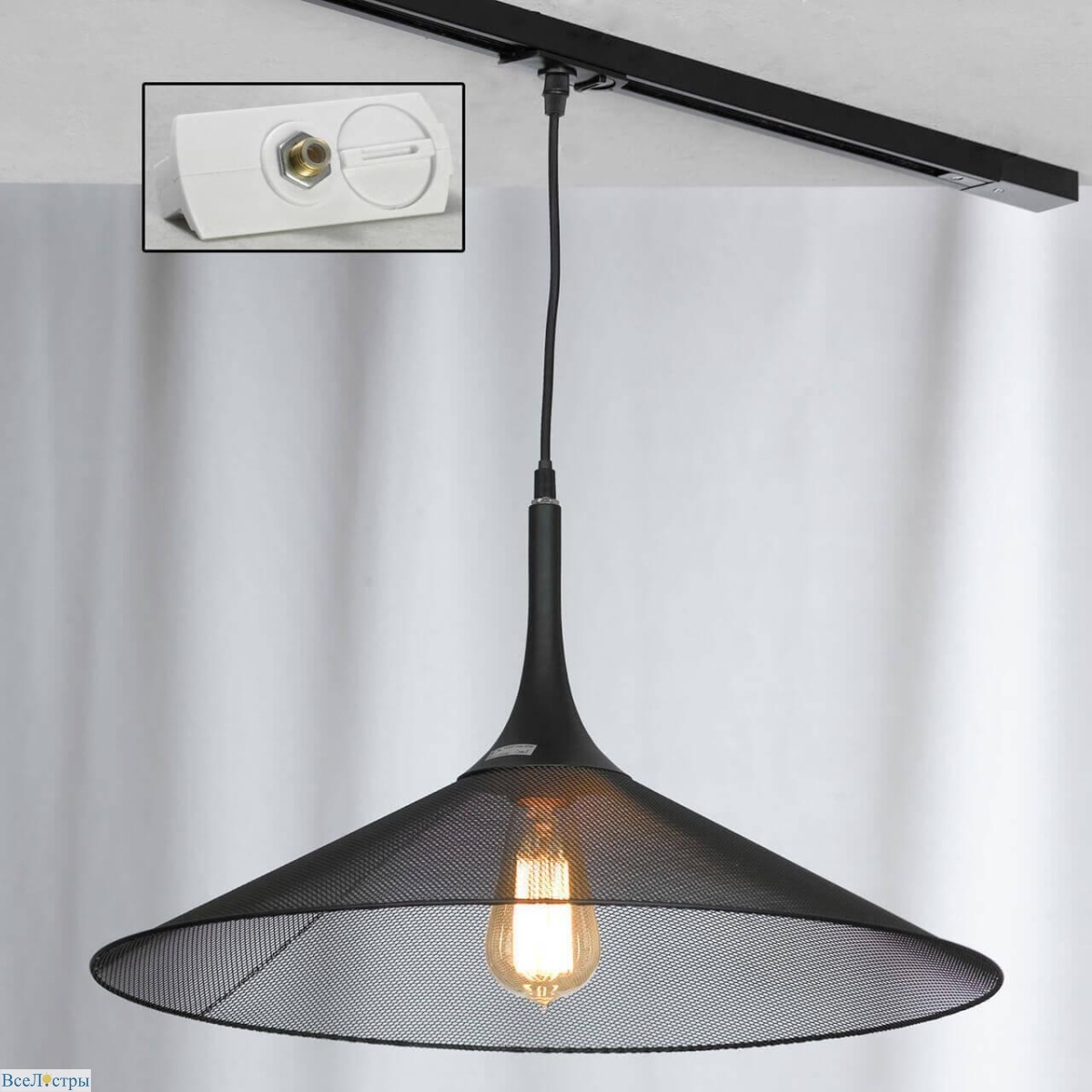 трековый светильник однофазный lussole loft cheektowaga track lights lsp-9813-taw