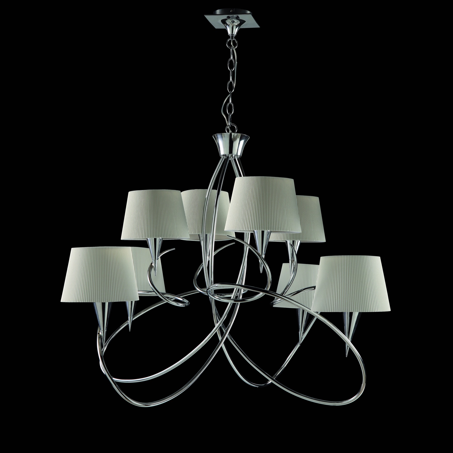 подвесная люстра mantra mara chrome - white 1654