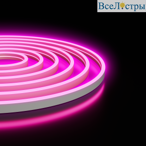 Светодиодный неон Apeyron 24В, 10Вт/м, розовый smd 2835 120д/м, PCB 8мм, 6х12мм, 5м, IP65 17-305