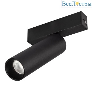Трековый магнитный светильник Arlight MAG-SPOT-25-R120-12W Warm3000 (BK, 30 deg, 24V, DALI) 046321
