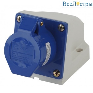 Розетка ЭРА R(OUT)-16-2P-PE-IP44 стационарная наружная 113 2Р+РЕ 16А 220В IP44 Б0032874