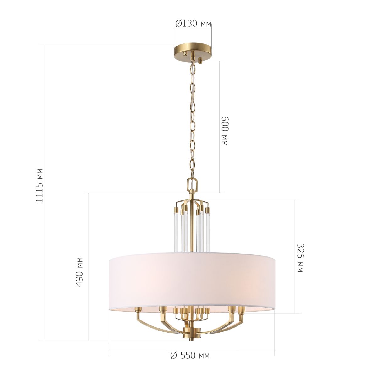 подвесная люстра  st luce опал sl1403.303.05