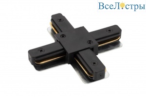 Коннектор Х-образный Denkirs DK Track Black TR1104-BK