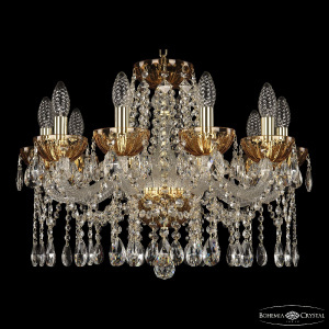 Подвесная люстра Bohemia Ivele Crystal 5413/10/200 G Amber/M-1H