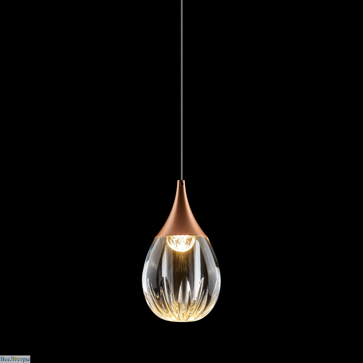 подвесной светильник delight collection stilla md24001004-1a copper/clear
