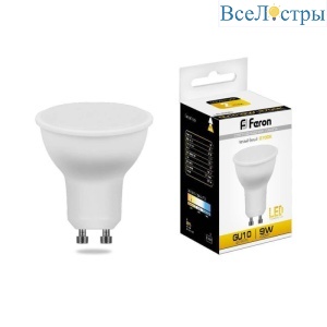 Лампа светодиодная Feron MR16 GU10 9W 2700K Грибок матовая LB-560 25842