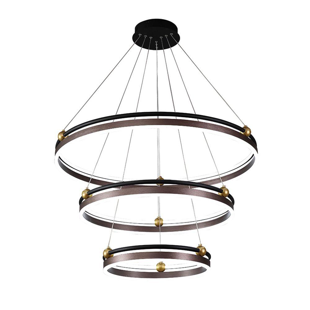 подвесной светодиодный светильник crystal lux fernando sp158w led coffee/black