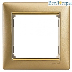 Рамка 1-постовая Legrand Valena матовое золото 770301